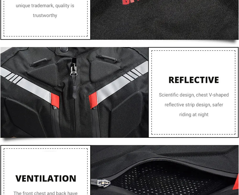 Motocross Jacket Cold-proof Waterproof Motorcycle Jacket Men Chaqueta Moto Protective Gear Motorbike Riding Jacket fit 4 Seasons
