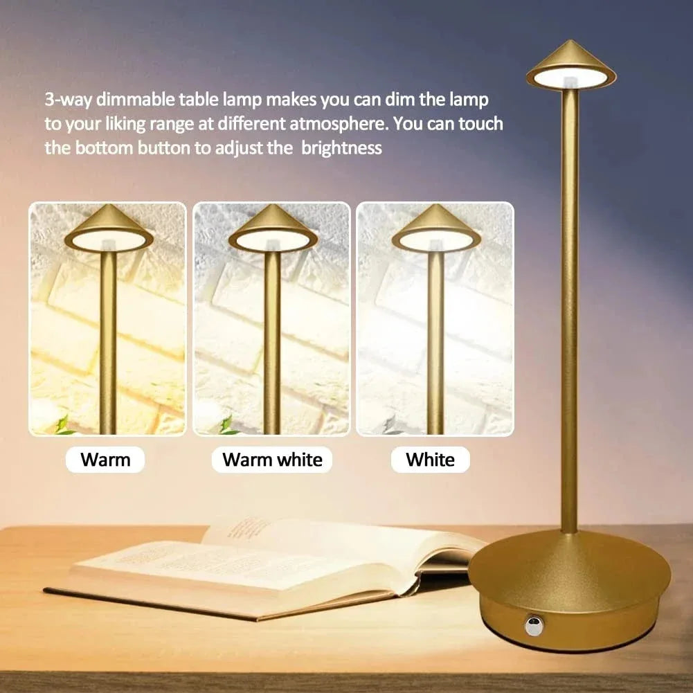 Rechargeable Table Lamp Creative Dining Touch Led Hotel Coffee Pina Pro Table Lamp Lampada Bedside Lamp Decorative Desk Lamp
