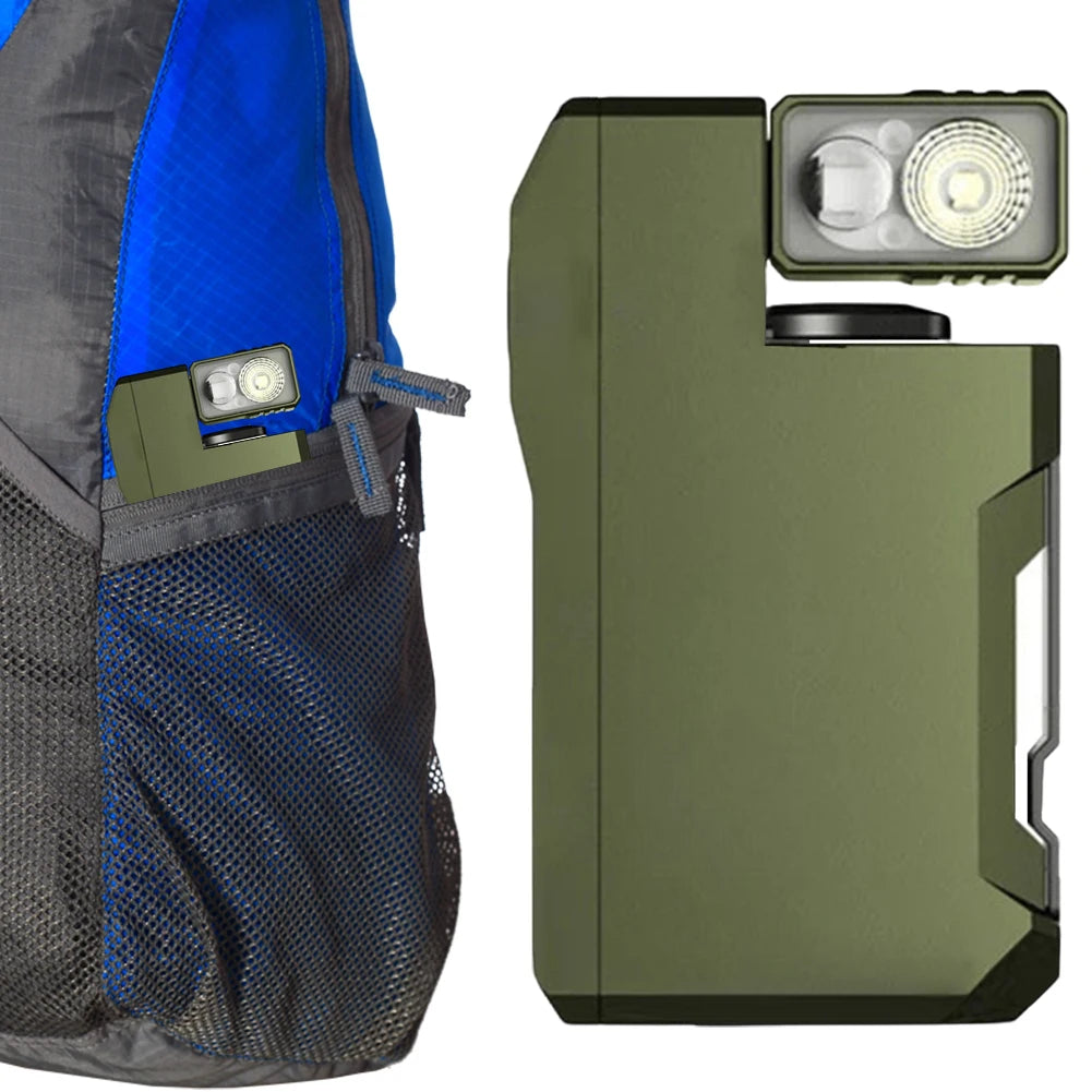 LED Flashlight Mini Flashlight Rechargeable 180 Degree Rotating Flashlight Multi Modes EDC Pocket Flashlight for Camping Hiking