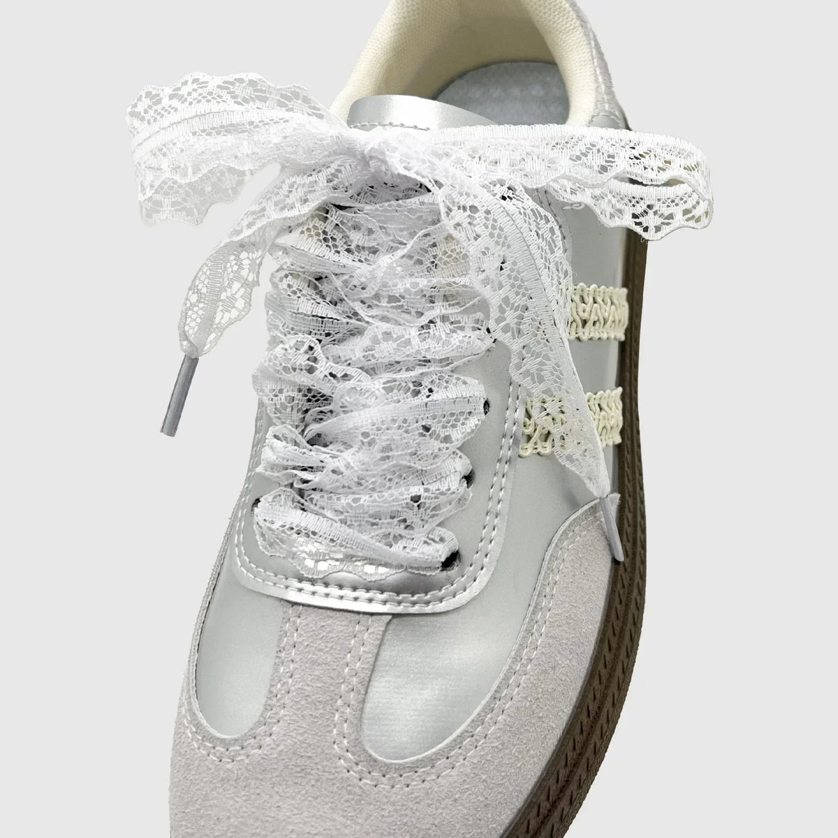 Lace Shoelaces for Women Casual Shoes 2.9CM Width Flat Shoelace for Sneakers Shoe Laces Accessorices Fancy Silk Shoelaces