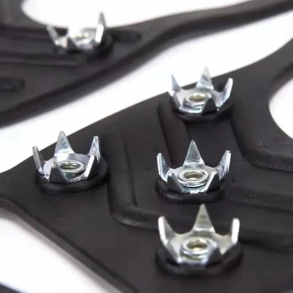 1 Pair New 5/8 Teeth Ice Gripper Spike Universal Anti-Slip Spike Grips Cleats Spike Snow Crampons Winter Outdoor