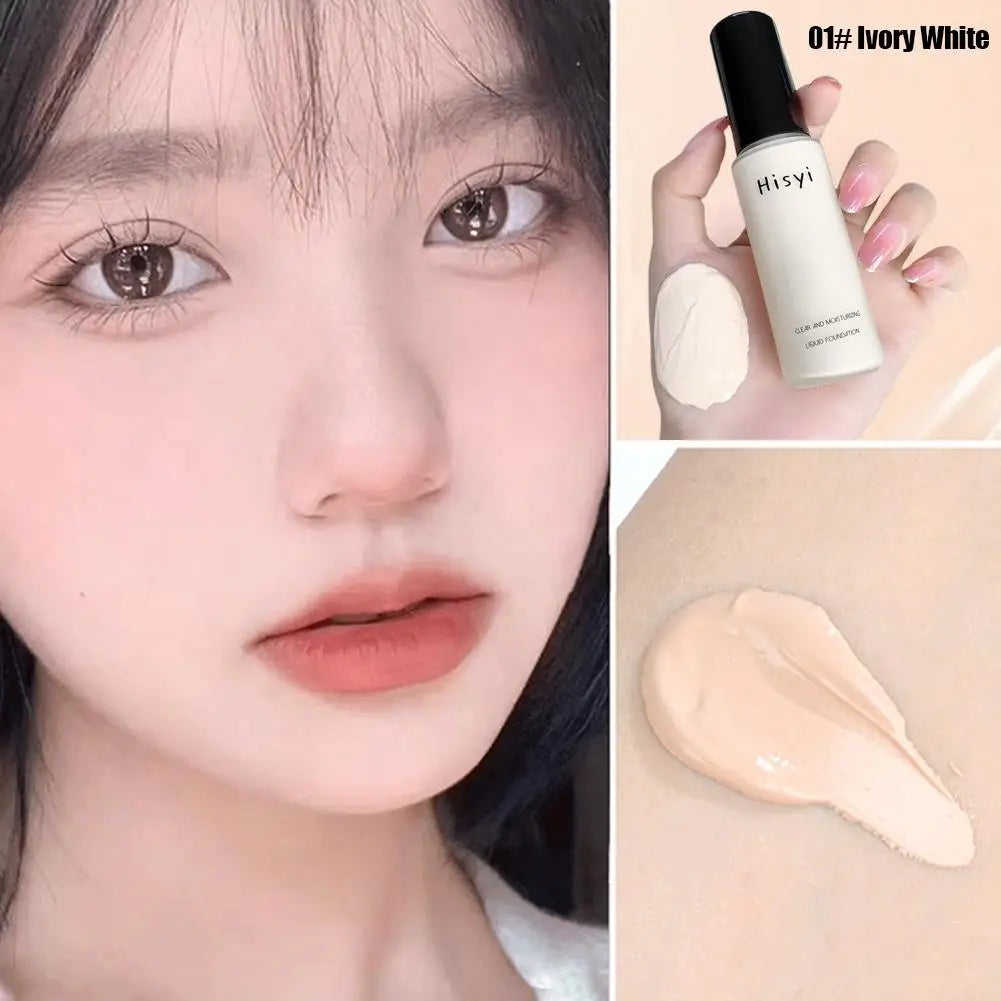 Full Coverage Liquid Foundation Natural Plain Face Cream Waterproof Concealer Base for Blemishes Liquid Foundation