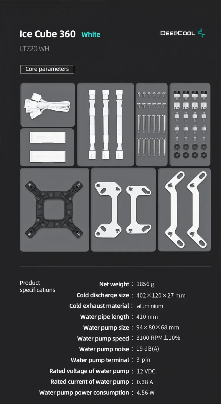 240 AIO CPU Wate Cooler Water Cooling 240mm Radiator For LGA1700 20XX 115X 1200 AMD AM4 AM5 DeepCool LT520