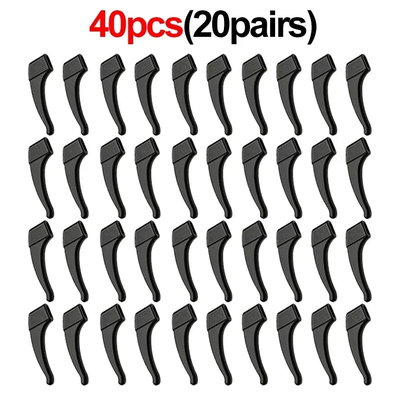1-20pairs Ear Hook Anti-slip Glasses Leg Ear Sleeve Bracket Fastener Sunglasses Accessories Grip Anti-fall Eyewear Holder