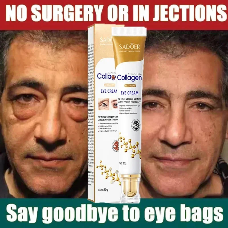 Fast Instant Eye Bag Removal Cream Collagen Removal Wrinkles Firming Skin Fade Fine Lines Brighten Dark Circle Remove Eye Care