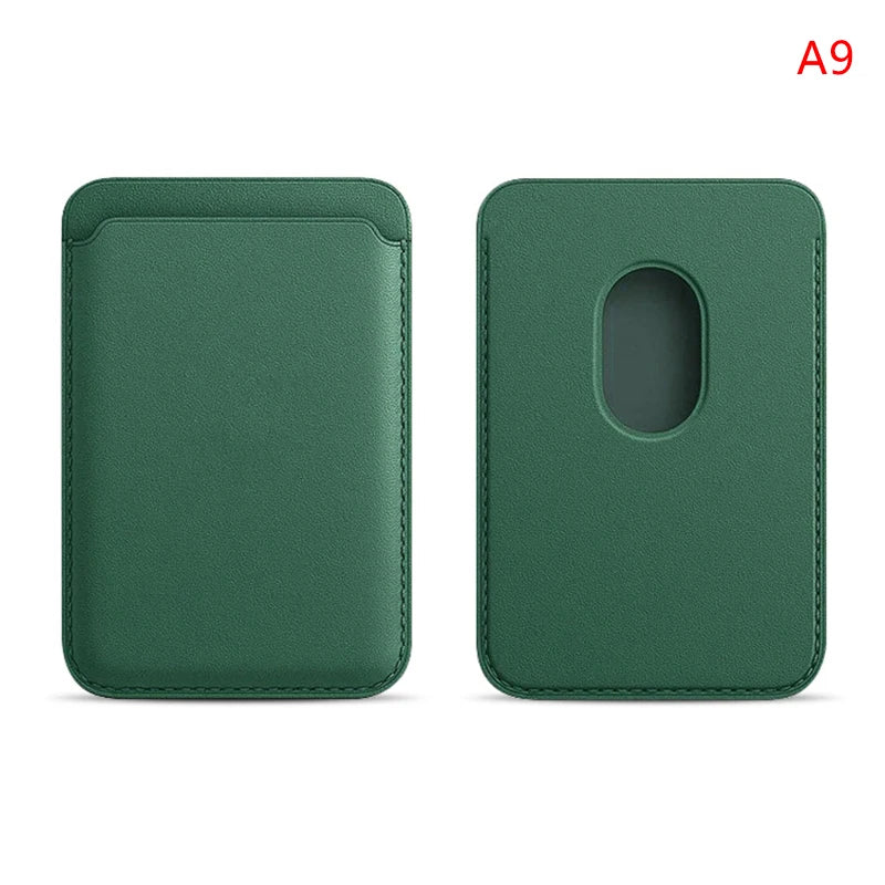 Women Man Leather Soft Card Wallet Phone Card Holder for MagSafe Magnetic Case Suitable for All iPhone Cases Card Phone Back Bag