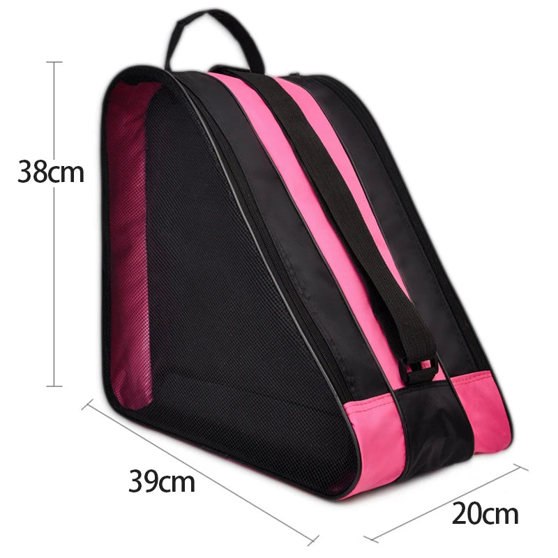 Portable Roller Skates Bag Ice Skating Shoes Cover Large Capacity Breathable Kids Inline Skates Storage Bag Skating Shoes Bags