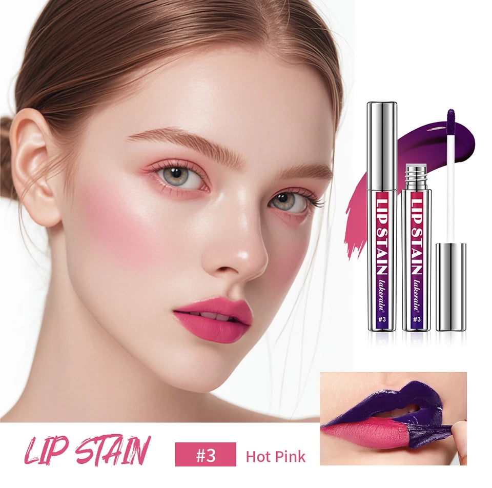 Lakerain Peel-off Lip Gloss Matte Natural Mist Lip Tinted Waterproof Long Lasting Lipstick Makeup Tear Contour Stain Cosmetics
