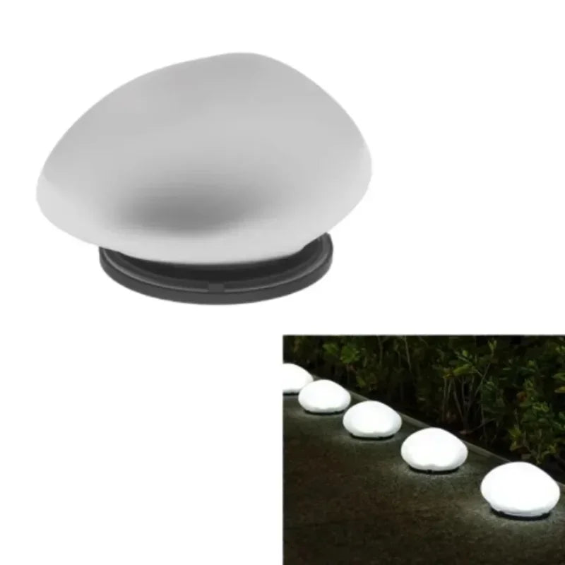 Solar Decorative Lamp Colorful Ground Lamp Outdoor Waterproof Portable Energy Saving Lantern Pebble Lawn Light Home Garden Lamp