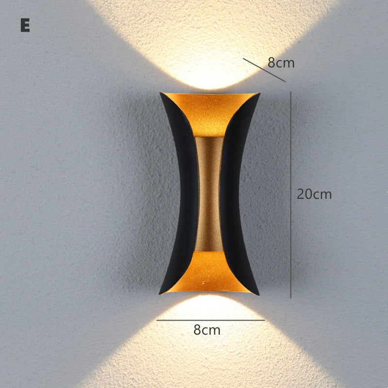 14W LED Wall Lights For Living Room Modern Lighting Black Gold Wall Mount Sconce Bedroom Light Indoor Wall Fixtures Up Down Lamp
