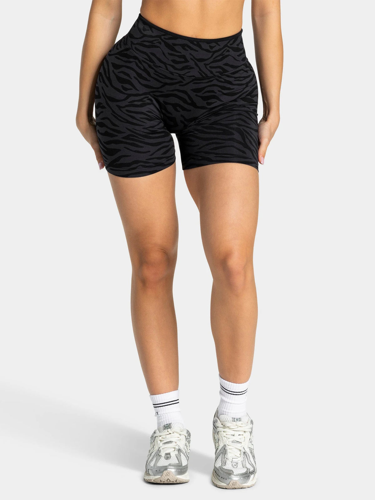 Women's Yoga Shorts Leopard Zebra Print High Waist Athletic Gym Workout Running Shorts