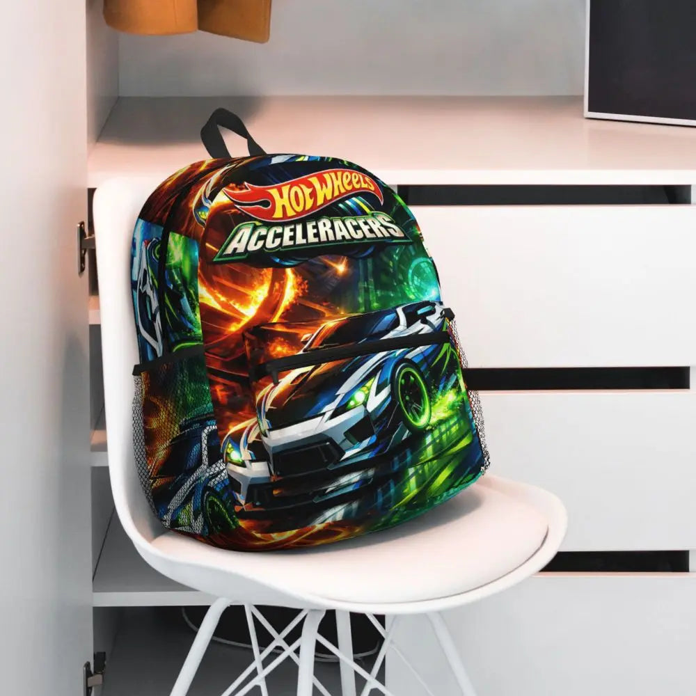 Hot Wheels Race Student Backpack School Bag Hiking Travel Daypack for Men Women Bookbag Shoulder Bags