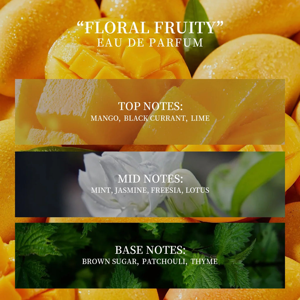Mango Perfume Body Spray Black Currant Lily Leaf Mint Rose Mermaid Scent Fresh Fruity Fragrance Women Lasting Hydrating Mist