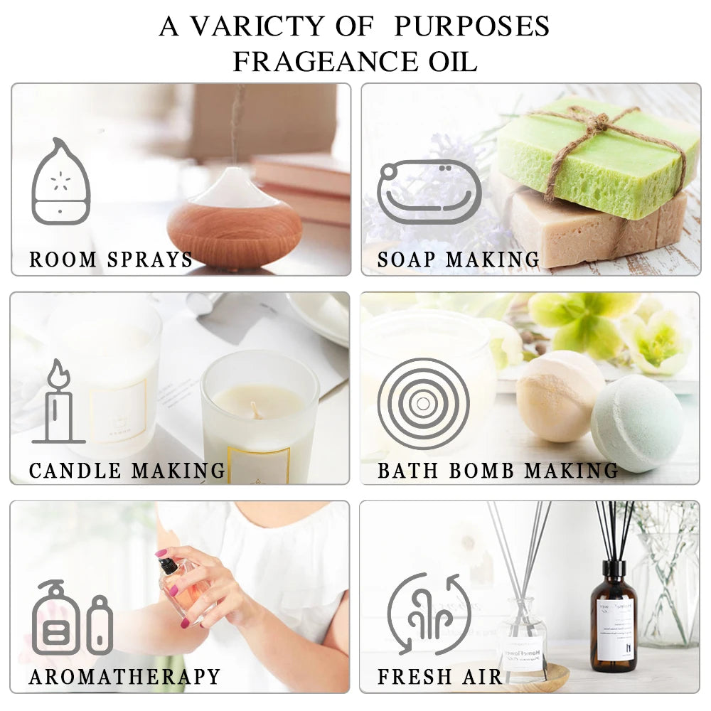 Men's Fragrance Oils for Humidifier Diffuser Leather Bay Rum Forest Pine Sandalwood Cedarwood Essential Oil Making Perfume