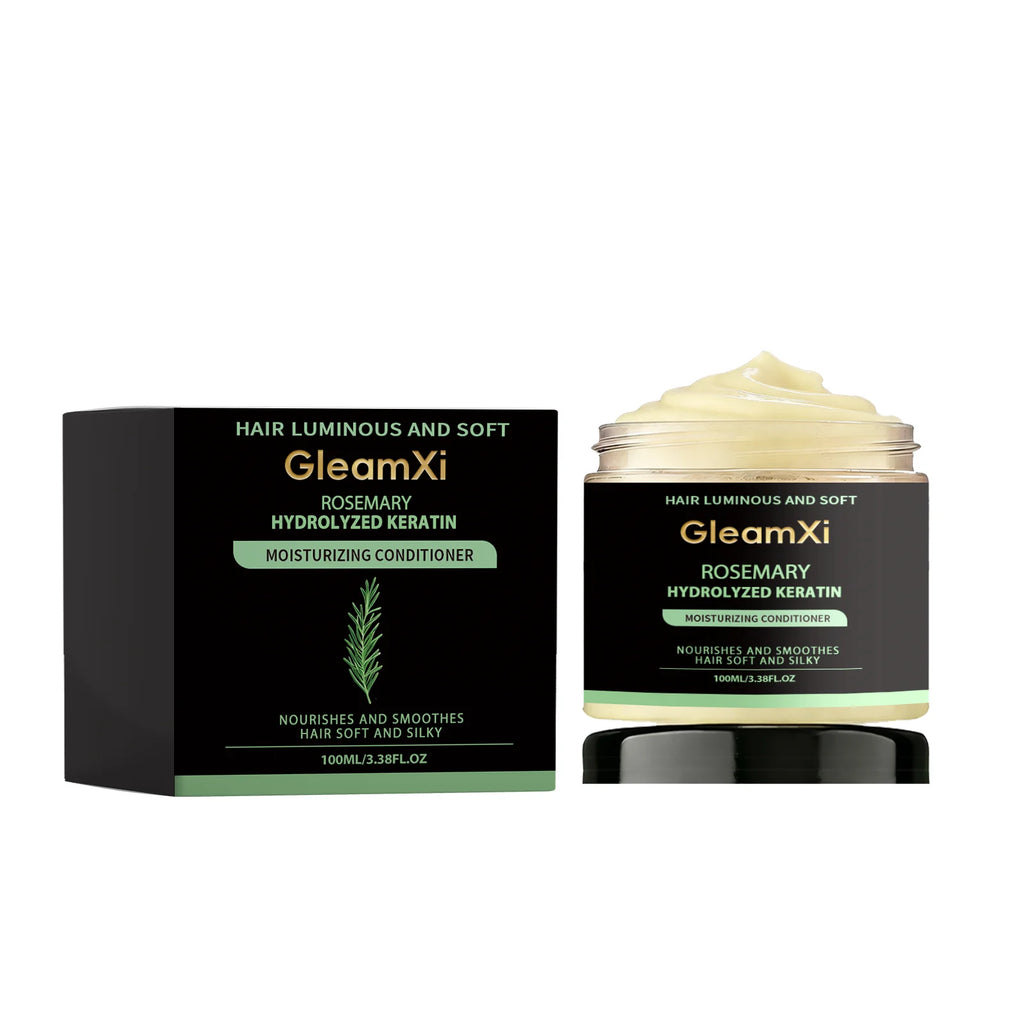 Rosemary Hydrolyzed Keratin Hair Care Set - Shampoo Hair Mask Hair Oil Repair Damaged Frizzy Dry Hair Nourish Scalp Treatment