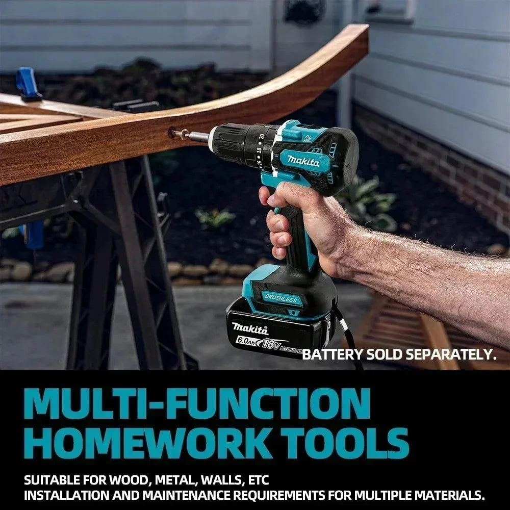 Makita DDF487 18V Wireless Brushless Drill Driver Light Lithium Equipment For Workshop Drilling And Fastening Tasks