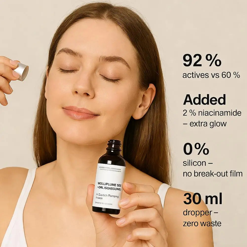1/2PCS Volufiline Serum, Volufiline 92% + Pal-Isoleucine 1% Plumping Serum with Niacinamide Skin Radiance Boosting Facial Care