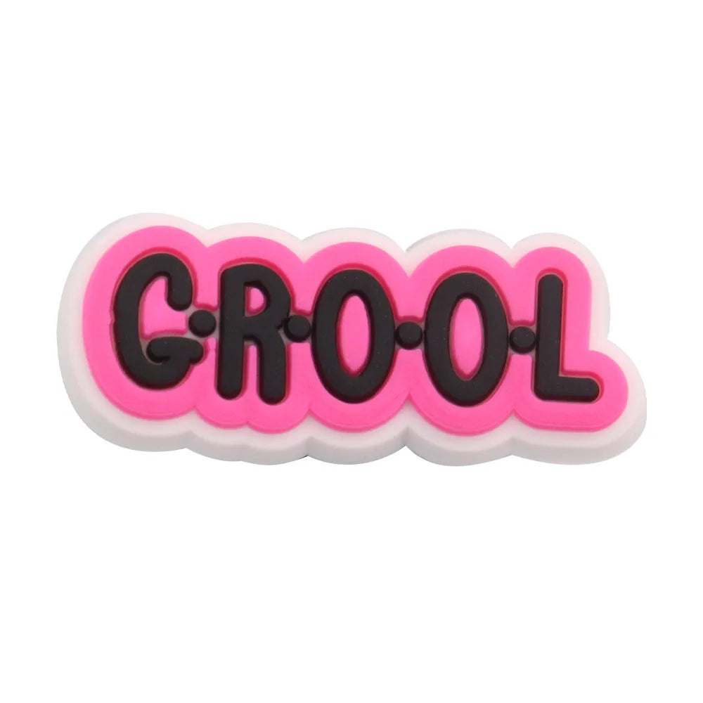 1-35PCS PVC Shoe Charms Limit Dose Not Exist Cool Libra Girls Thank You Love Feminist Buckle Clog Hole Slipper Decoration