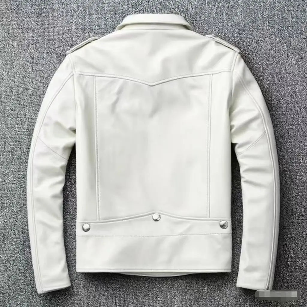 New Fashion Autumn Winter Men Solid Color Long Sleeve Zipper Slim Simple Trendy Faux Leather Coats Male Streetwear Top Clothes