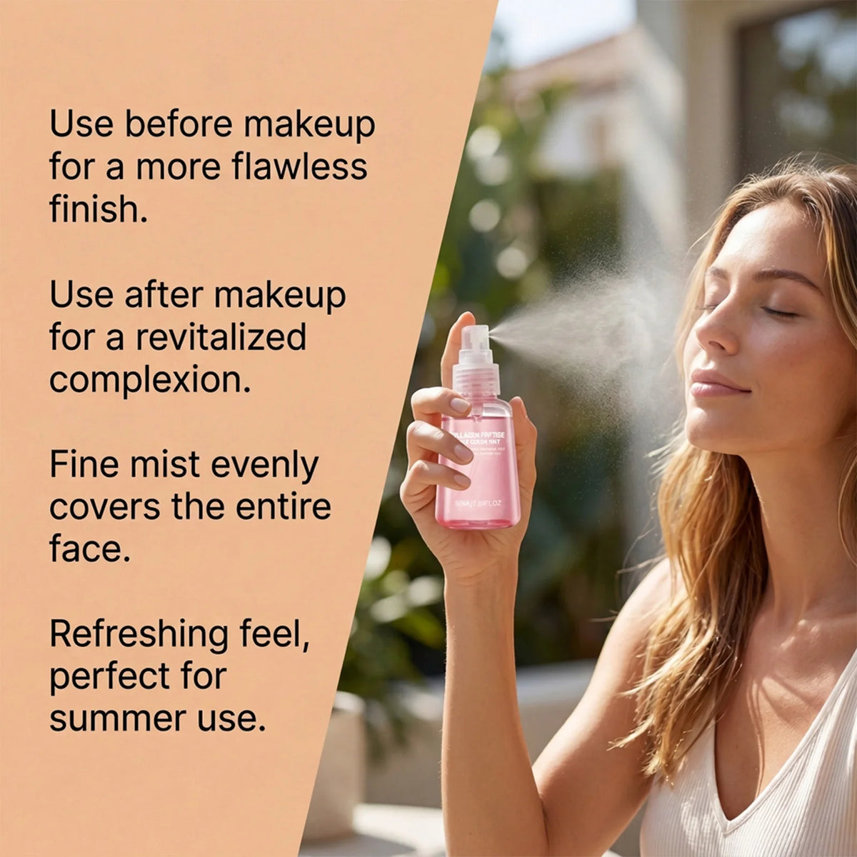Collagen Peptide Jelly Mist Serum Moisturizing Facial Rejuvenation Refreshing Deep Hydration Face Care Firm Skin Plumping Serum