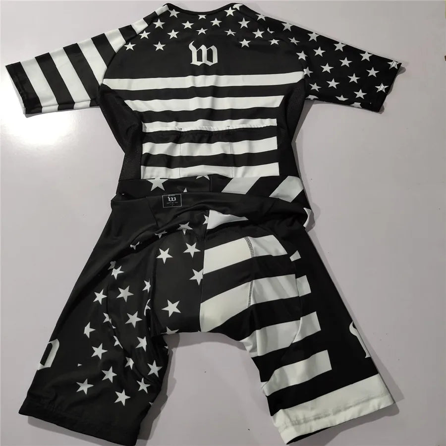 Zootekoi Women's Triathlon Short Sleeve Skinsuit Bike Mtb Clothing Body Swimming Suit Jumpsuit Maillot Roupa Running Clothes