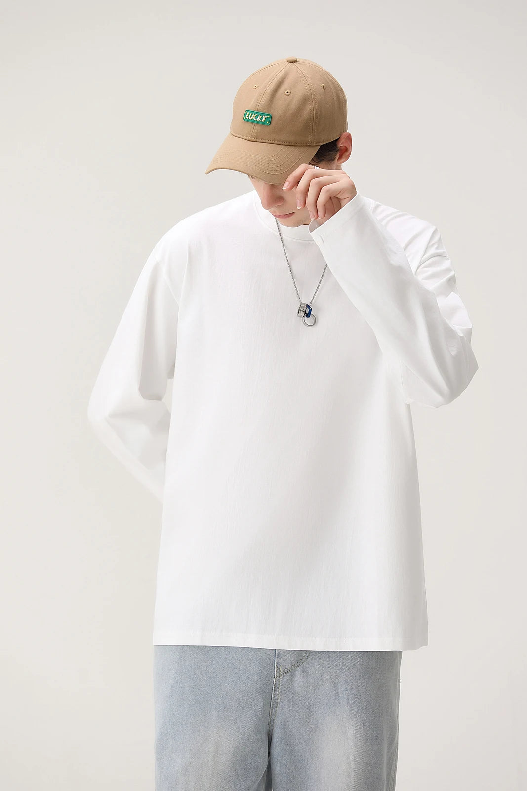 DIY Customize Long Sleeve T-Shirt Fashion T-Shirt Men Women Your Logo/Picture 100% Cotton Oversized Autumn Winter Tops