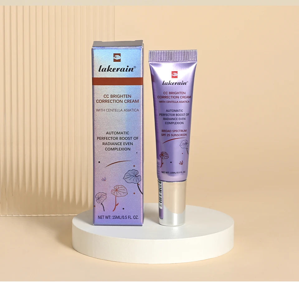 3Pcs Free Brush Color Changing CC Cream Centella Korean Liquid Foundation Long Lasting Face Base Makeup Foundation