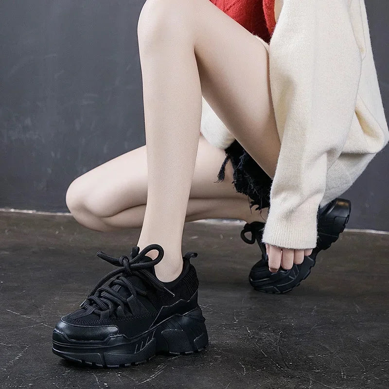 White Sneakers Women Sports Shoes for Women Inner Height Increasing Women's Shoes Winter Warmth Platform Shoes Zapatillas Mujer