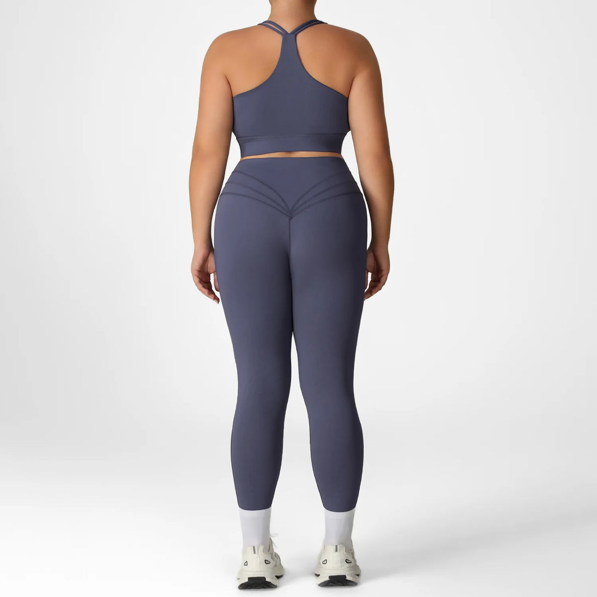 Plus Size Women Yoga 2 Piece Set Y Back Sports Bra High Waist Scrunch Butt Leggings Gym Set Fitness Workout Activewear Outfit