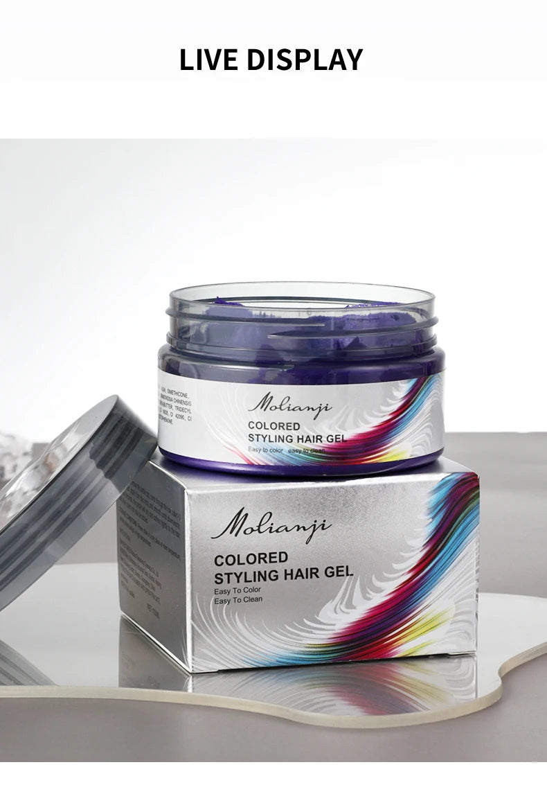 Disposable Hair Dye, Easy to Color, Easy to Clean, Instant Coloring, Creating colorful and Fashionable Hairstyles