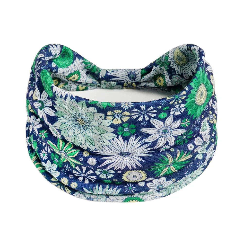 Bohemian Knot Turbans Yoga Elastic Head Wrap Women Fashion Vintage Elastic Hair Band Lady Wide Headbands Female Hair Accessories