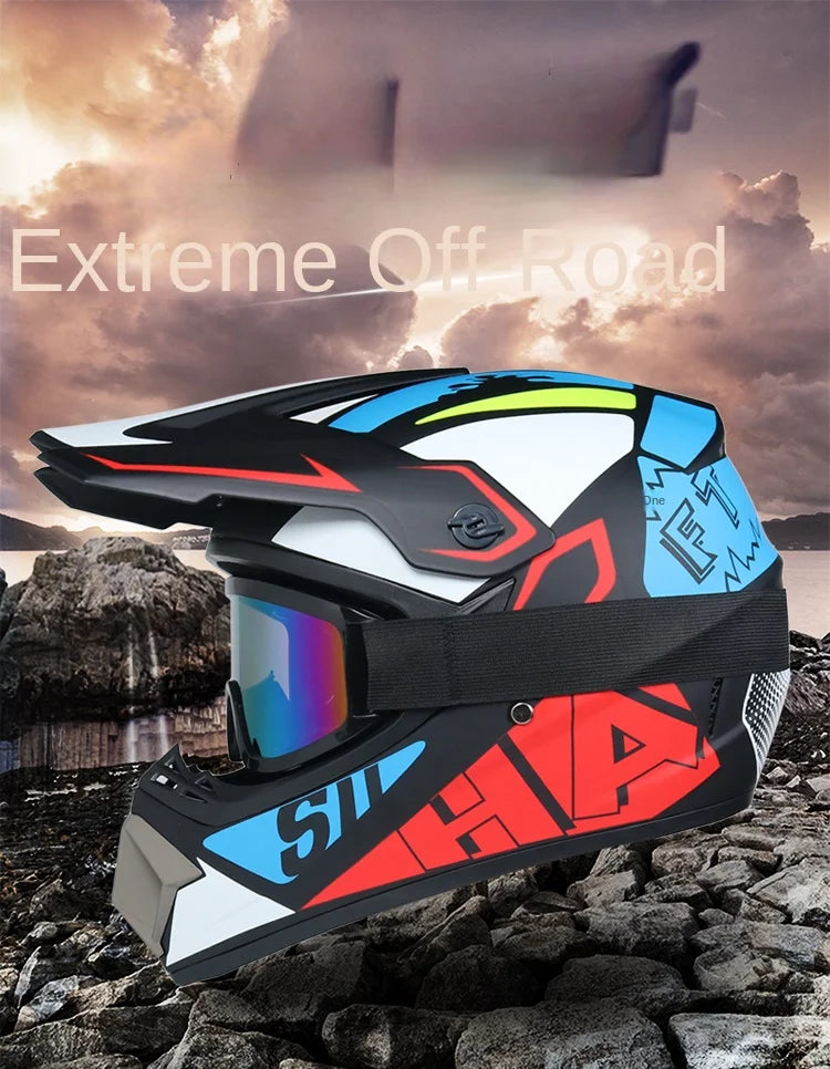 Off Road Motorcycle Helmet DOT Certified Motocross Dirt Bike Helmet ATV MX Downhill Racing Full Face Helmet Casco Moto Capacete