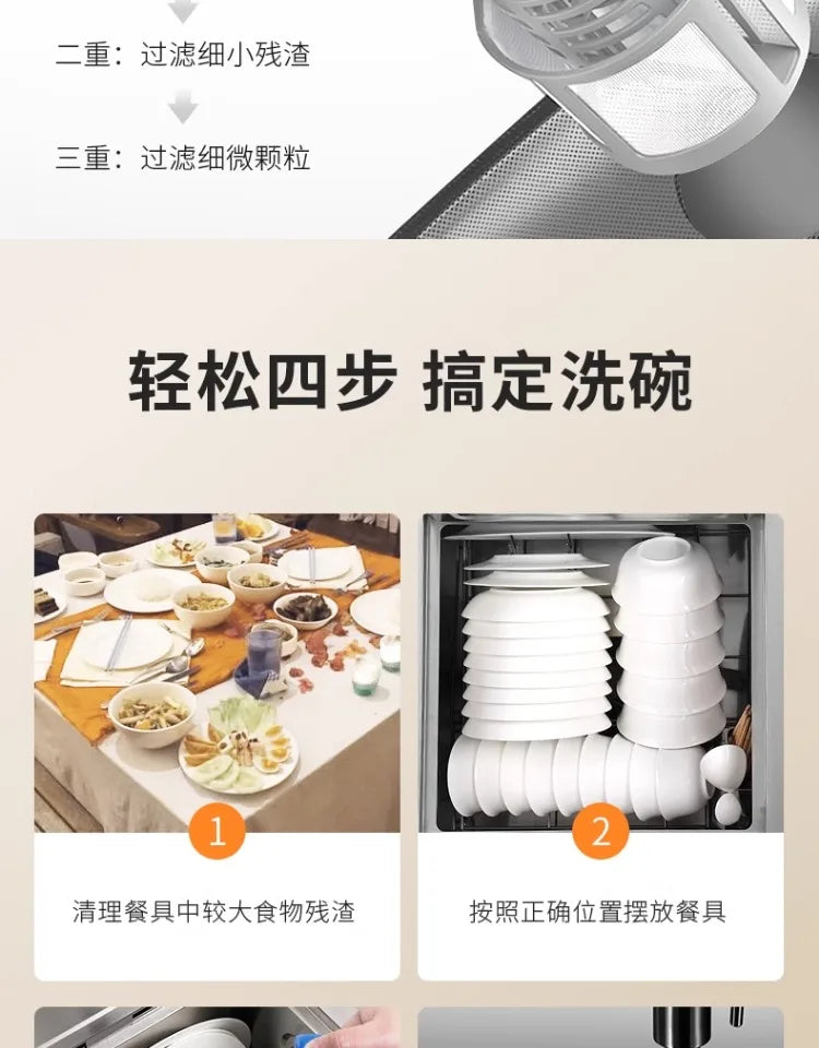 Integrated sink, dishwasher, integrated fully automatic kitchen, embedded washing fruits and vegetables