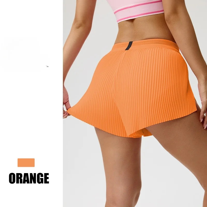 Women Outdoor Running Shorts Summer High Waist Yoga Shorts 2 in 1 Gym Short Sportswear Female Quick Dry Workout Clothes