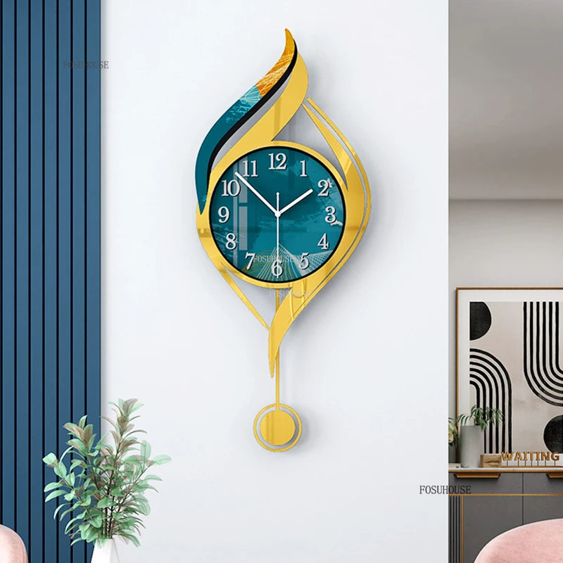 Creative Light Luxury Metal Wall Clocks Living Room Wall Clock Minimalist Modern High-end Wall Watch Nordic New Home Decoration