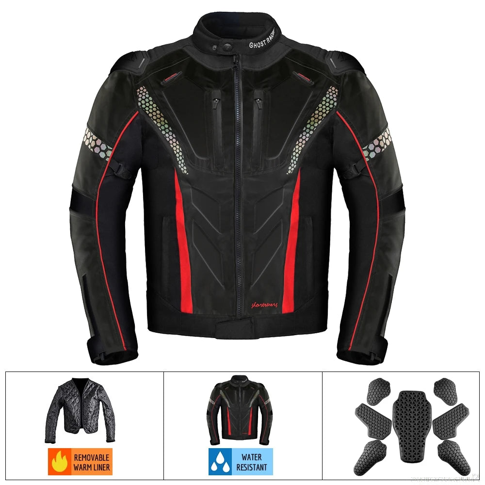 Waterproof Motorcycle Jacket Men Blouson Moto Autumn Winter Cold-proof Motocross Motorbike Riding Clothing Motorcycle Equipment