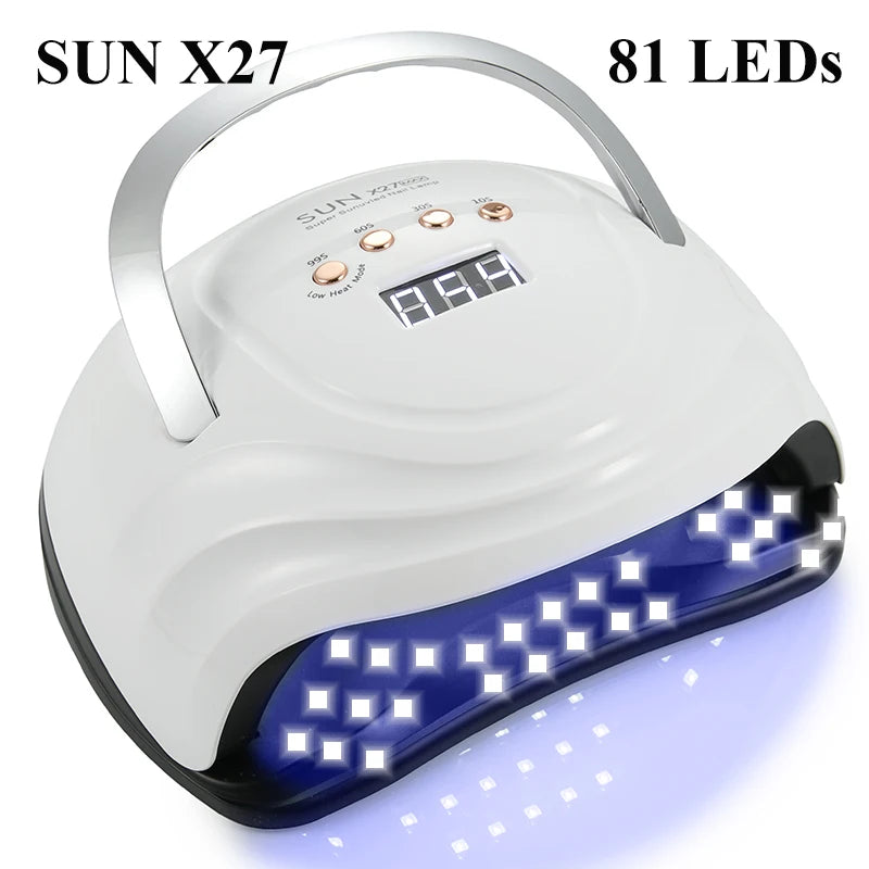 High Power SUN X26MAX UV LED Nail Lamp For Fast Drying Gel Nail Phototherapy Machine 81 LEDs Manicure Salon Nail Art Tools