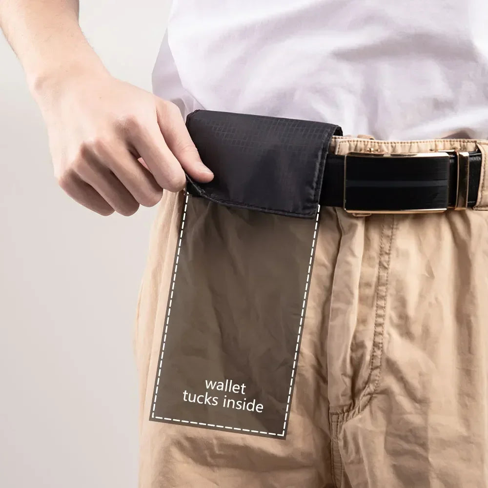 NEW Conceal Anti-Theft Money Belt Bag RFID Blocking Travel Pouch for Women & Men Small Wallet for Credit Card ID Cash Passport