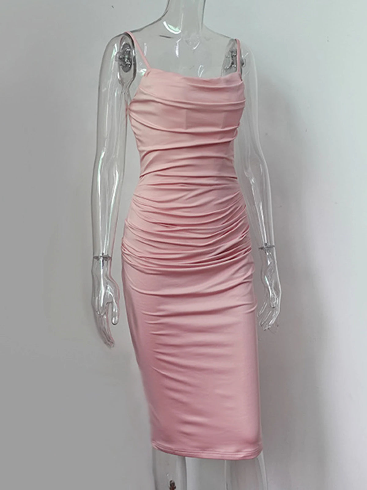 Sexy pink slip summer dress women elegant cocktail evening party dresses woman luxury bodycon backless birthday dress vestidos