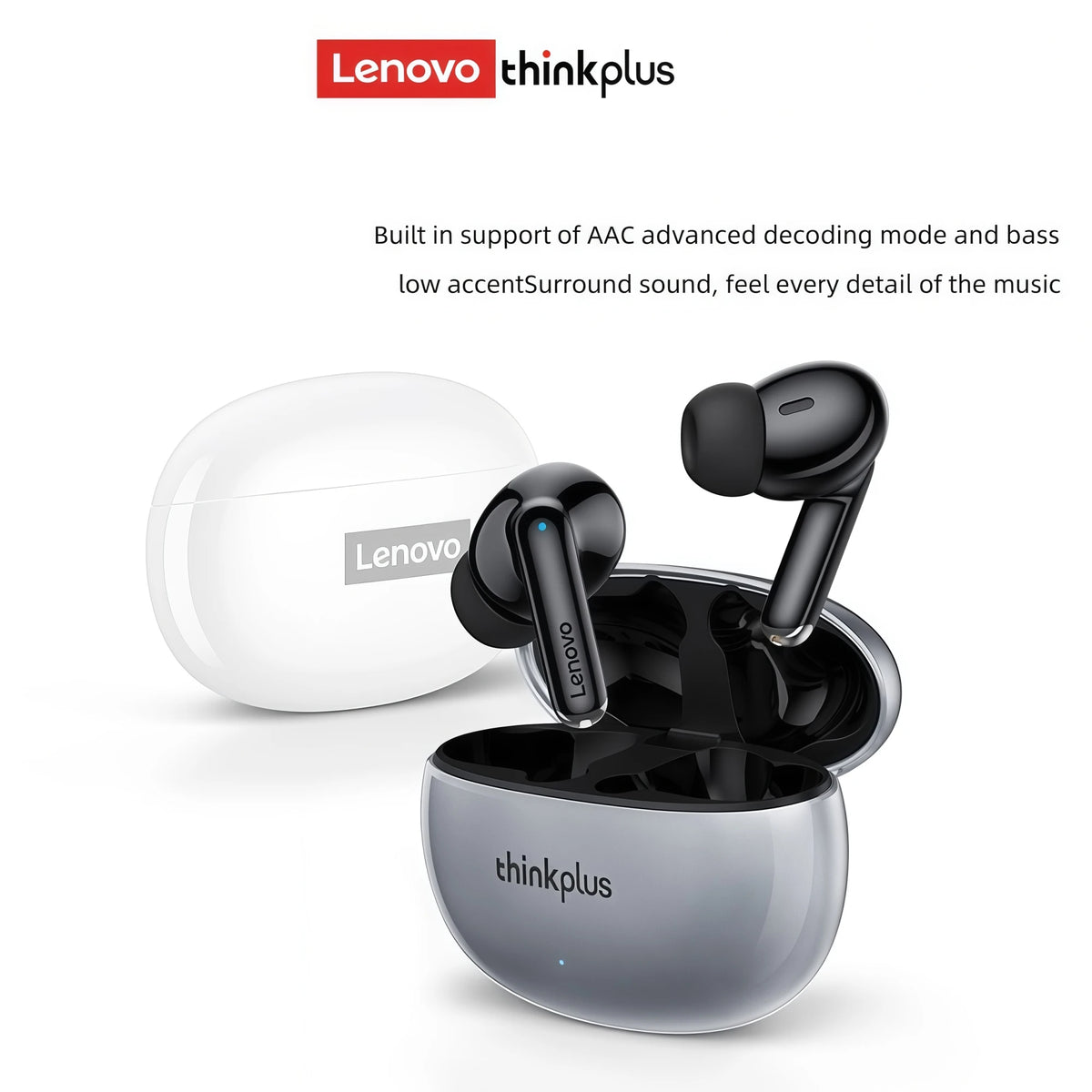 Lenovo XT88 Wireless Bluetooth Earphones In-Ear HiFi Sound 13mm Dynamic Low Latency Gaming Headsets Sweatproof Sport Earbuds
