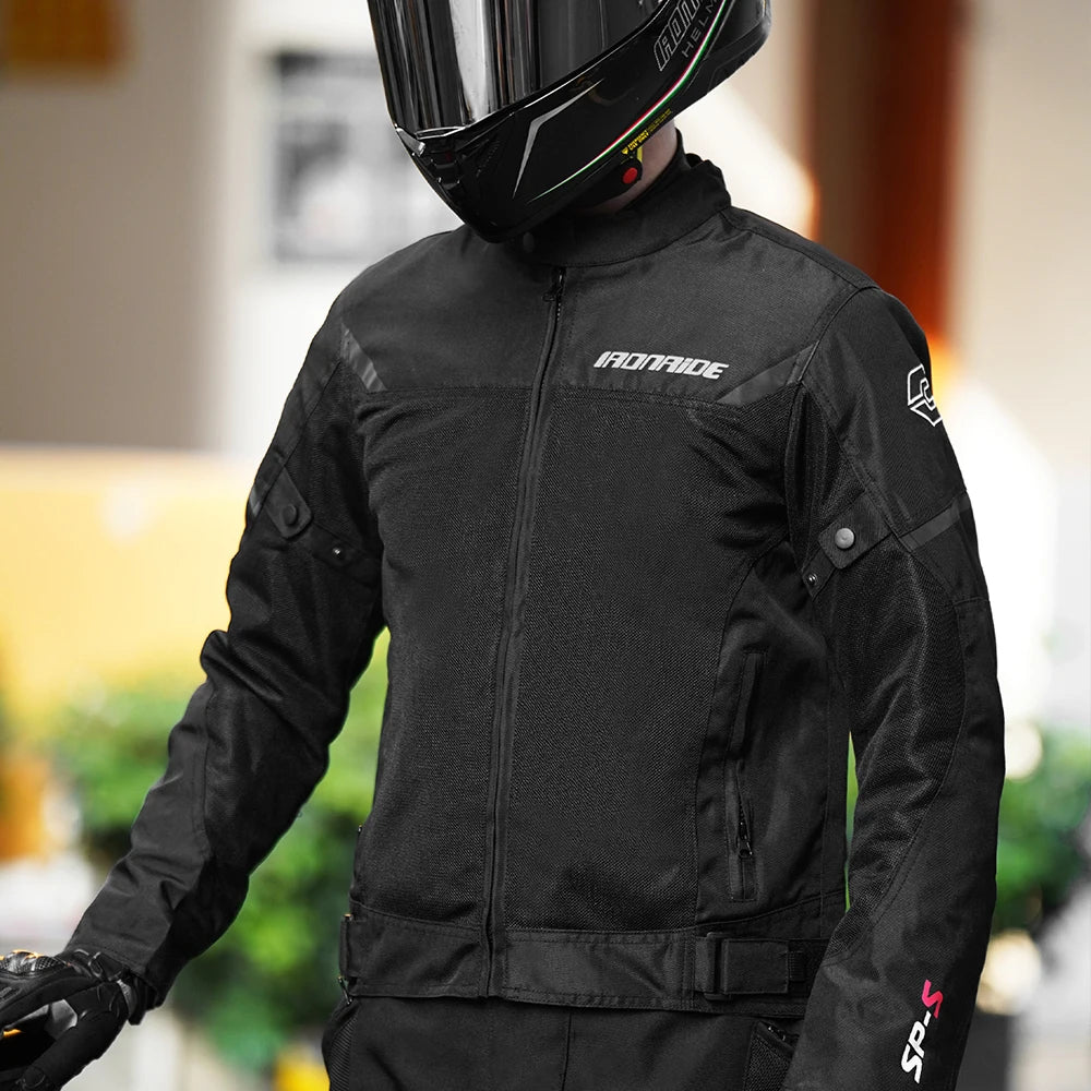 Summer Motorcycle Jacket Man Mesh Breathable Motorbike Riding Moto Jacket Waterproof Outdoor Motocross Riding Protective Gears