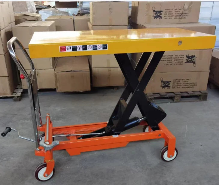 1000kg Portable Hydraulic Manual Lift Table Truck Mobile Mini Hand Lifter for Professional Woodwork Scissor Lifting Tool Pro