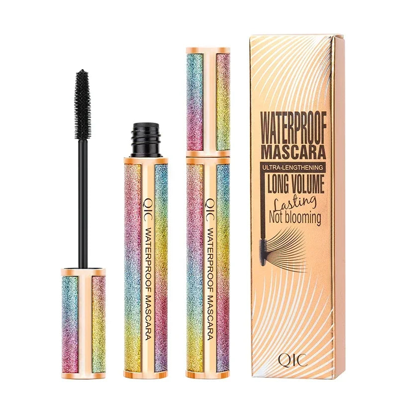 QIC 4D Silk Fiber Lash Mascara 2 in 1 Thrive Mascara Makeup Waterproof Lengthening Thickening Mascara VIBELY 4D