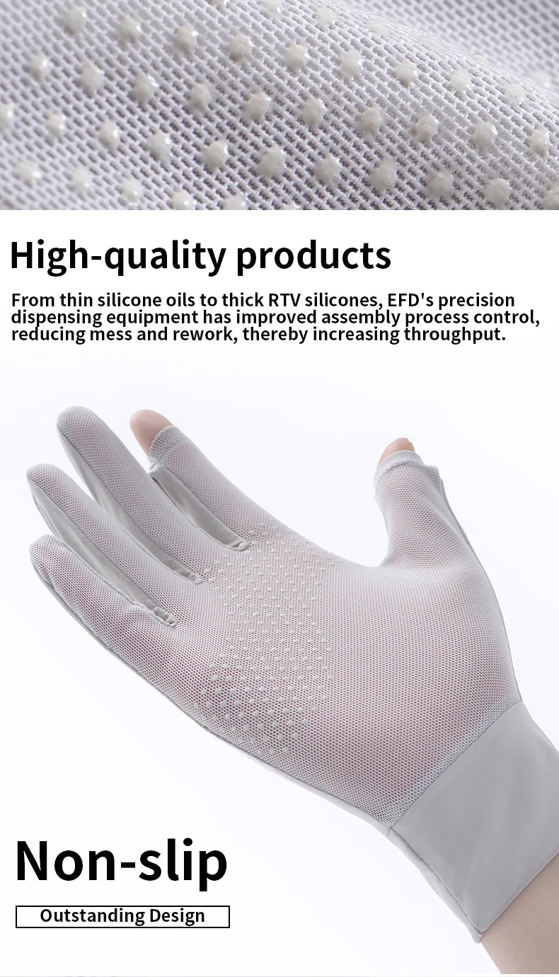 Summer Sunshade Gloves Quick Drying Touch Screen Outdoor Sports Cycling Gloves Breathable Non Slip UV Sun Protection Gloves