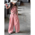 Summer Baby Girls Clothes Set Fashion Sling Vest Tops + Wide Leg Pants 2pcs Kids Clothing Suit Children Outfits Infant Costumes