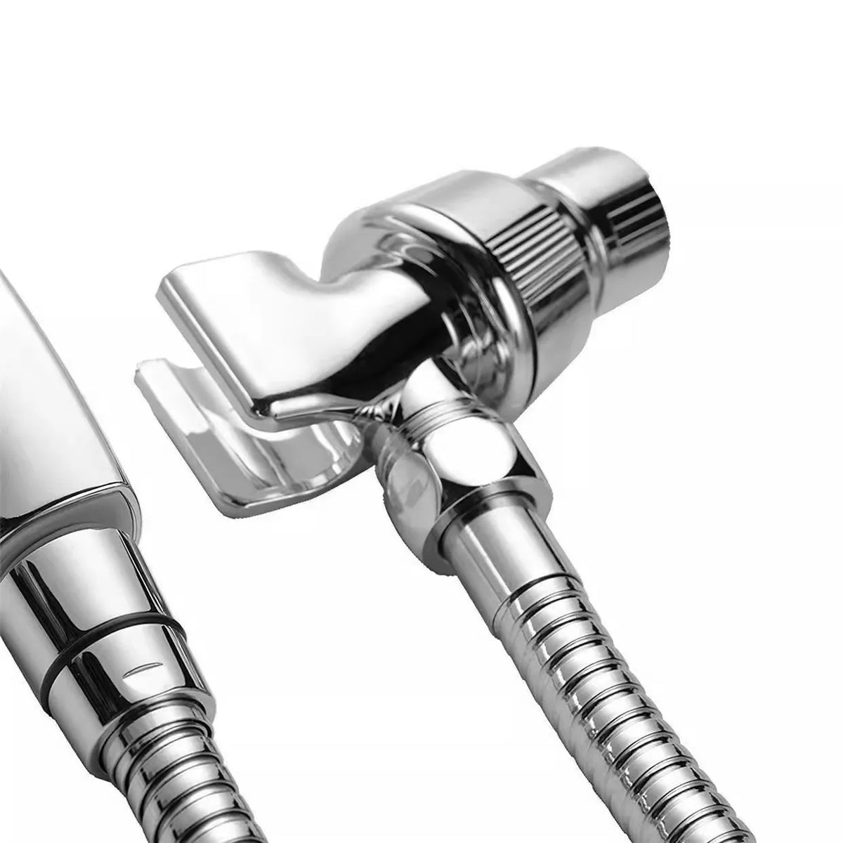 Handheld Shower Head Arm Holder G1/2″ Three-Way Adjustable Bracket With Swivel Ball Universal Mount Diverter Bathroom Accessory