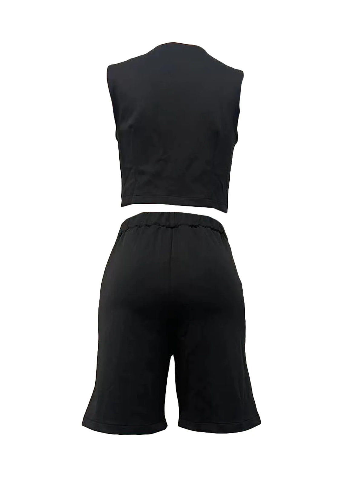Shorts Pant Set Women Two Piece Sets V Neck Sleeveless Vests Tops Short Pants High Waist Y2k Streetwear Casual Solid 2026