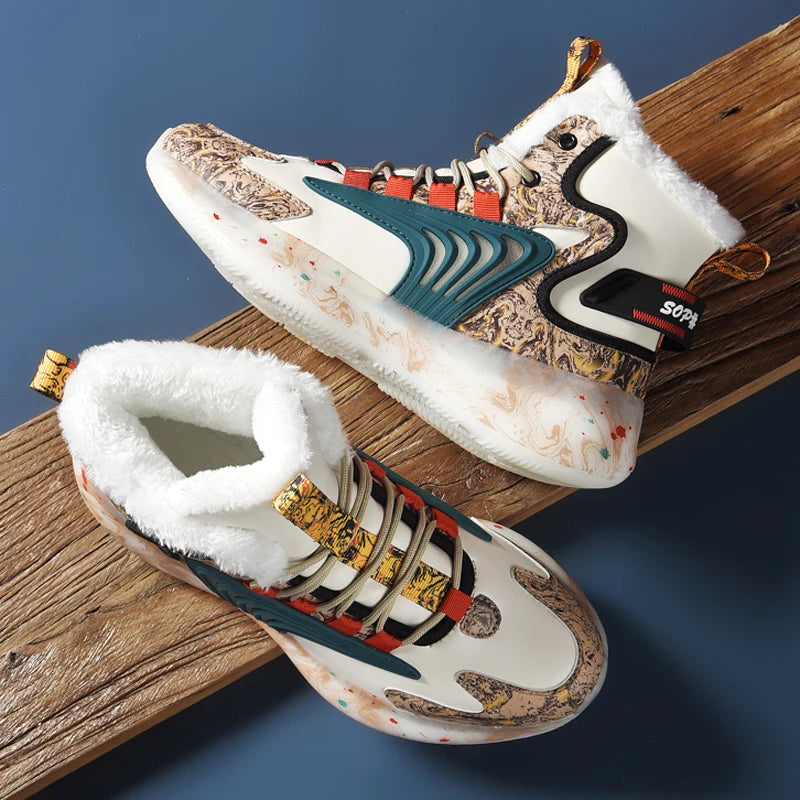 men boots 2024 New Winter Slippers Warm Men Shoes Waterproof Non-Slip Plush Sneakers Male tenis shoes Boots Men Sneakers Winter