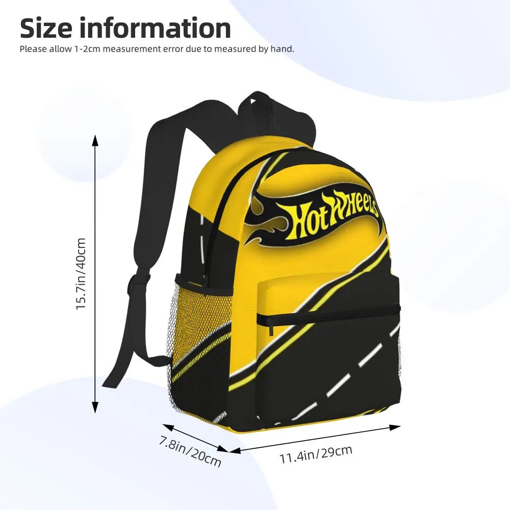 Hot Wheels Race Student Backpack School Bag Hiking Travel Daypack for Men Women Bookbag Shoulder Bags