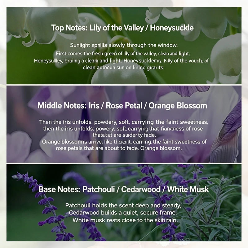 Lazy Afternoon Perfume Clean Soap Scent White Musk Fragrance Long Lasting Light Scent Women Daily Portable Spray